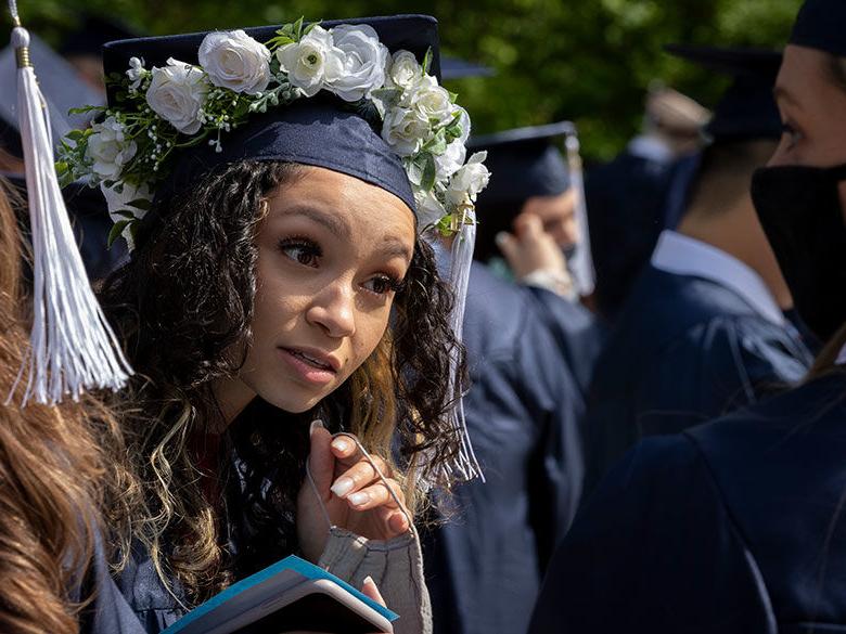 Student at graduation 